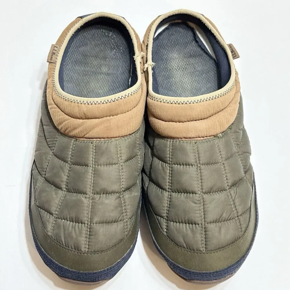 L.L. Bean Mountain Classic Quilted Insulated Slides Slippers Cabin Shoe Mens 11